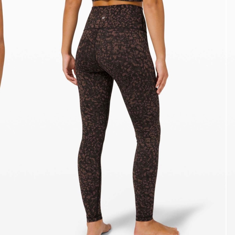 Lululemon Wunder Under High-Rise Legging 28" Luxtreme Camo Brown size 4